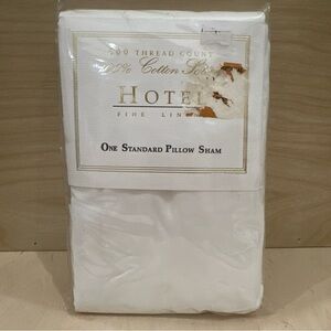 Hotel Collection 100% Cotton Sateen 600 Thread Count Standard Pillow Sham White